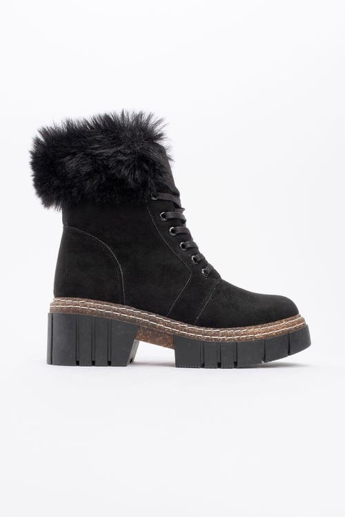 Prologue Shoes Jayla Fur Boot In Black