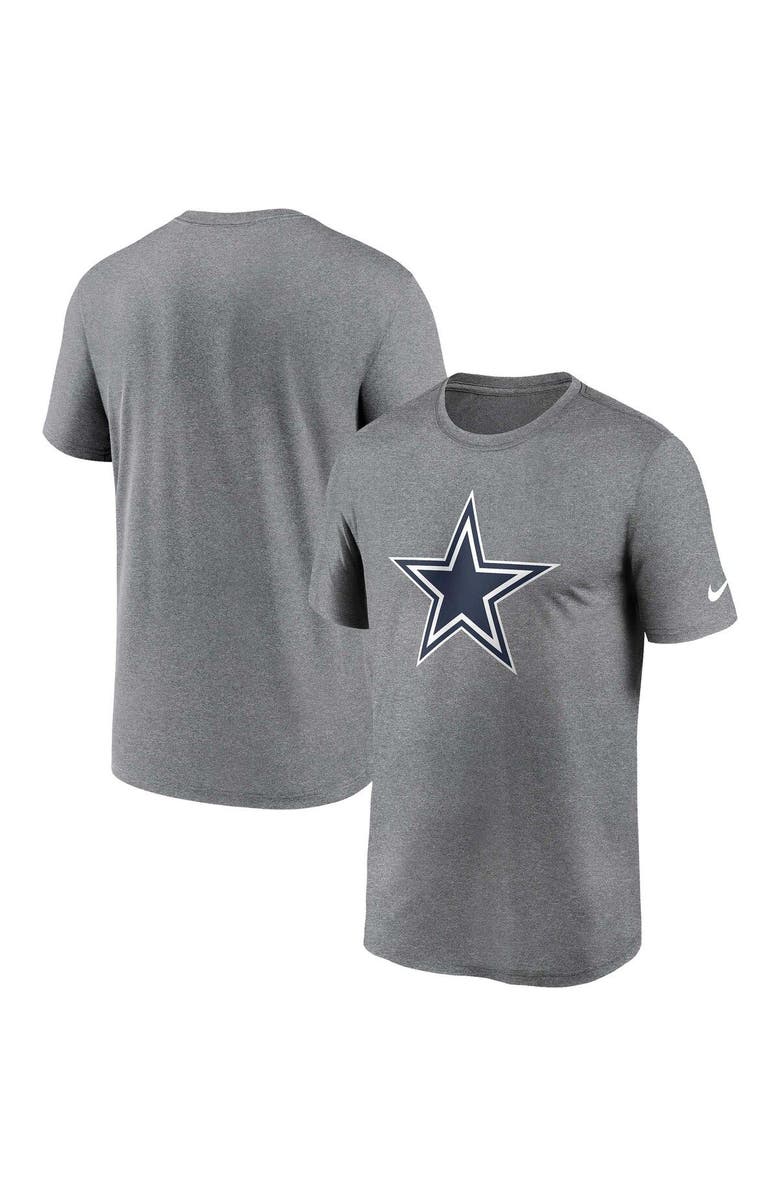 Nike Men's Nike Heather Charcoal Dallas Cowboys Legend Logo Performance T-Shirt, Alternate, color, Heather Charcoal