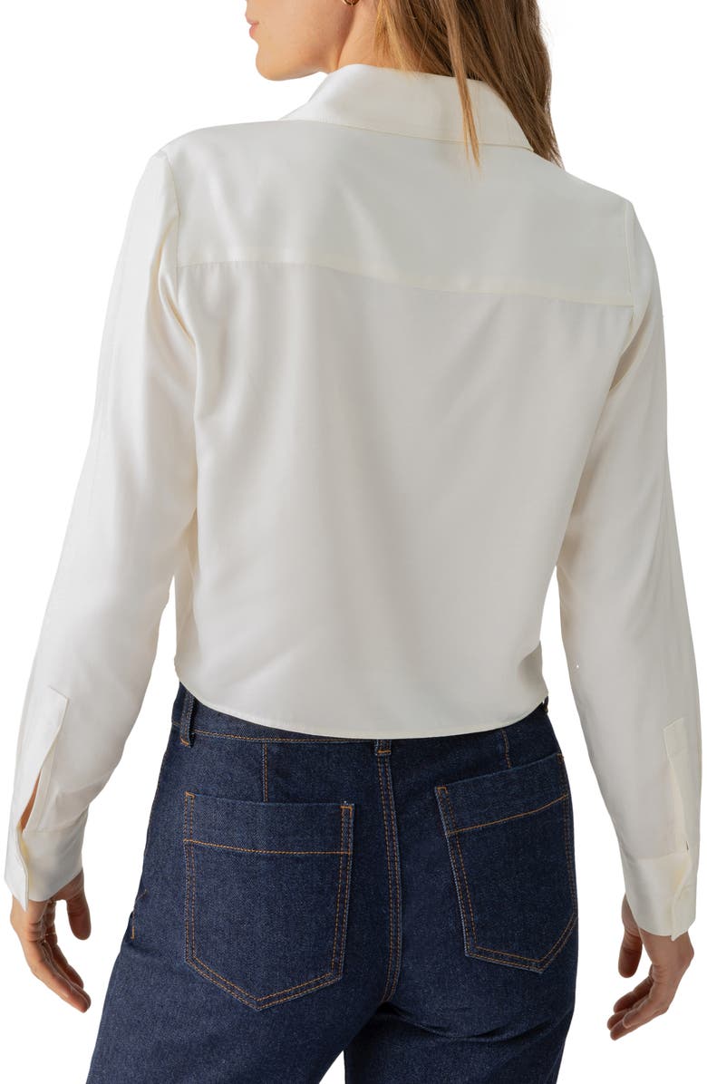 Sanctuary Lifetime Tie Front Button-Up Shirt, Alternate, color,