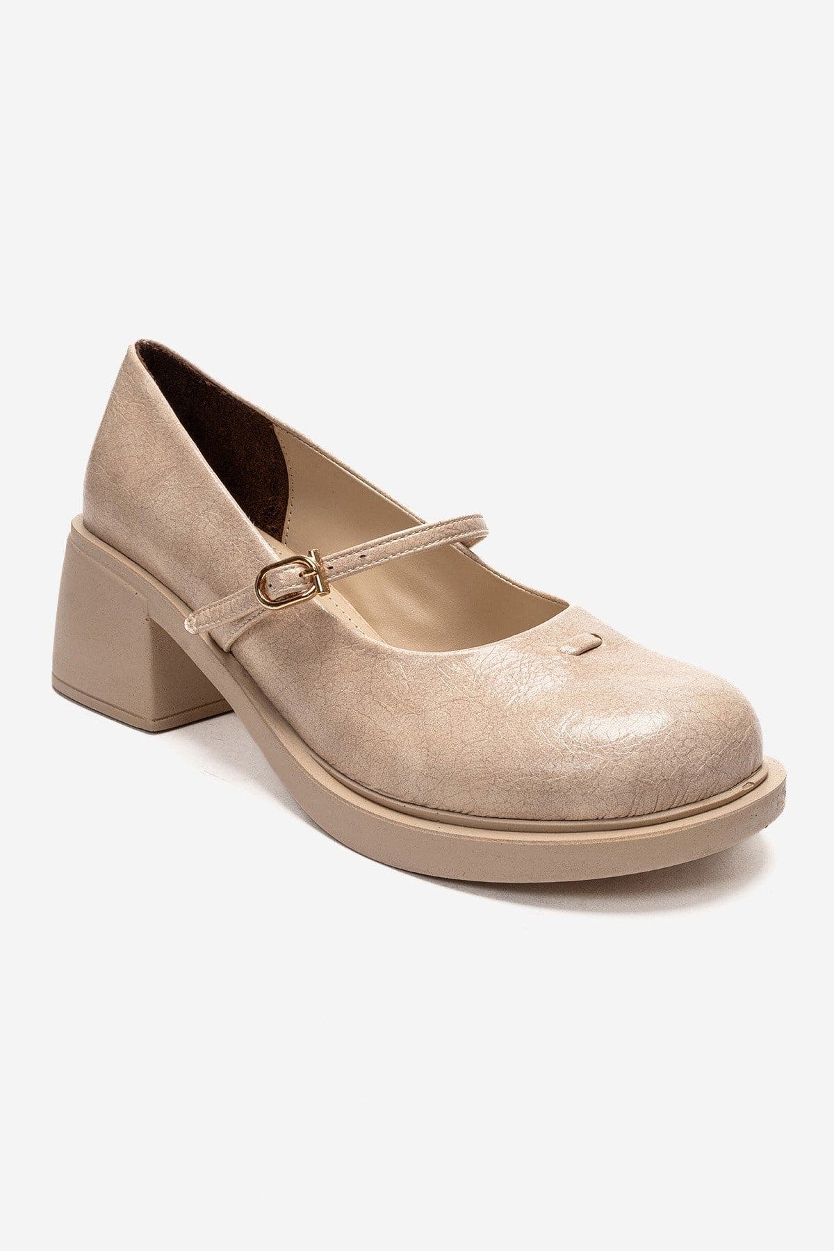Luanda Block Heel Mary Jane Shoes, Alternate, color, Beige