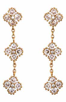 Panacea CZ Cluster Link Drop Earrings