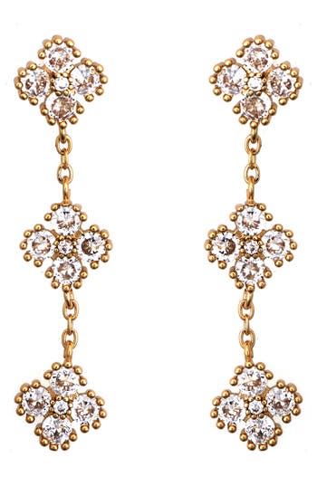 Panacea Cz Cluster Link Drop Earrings