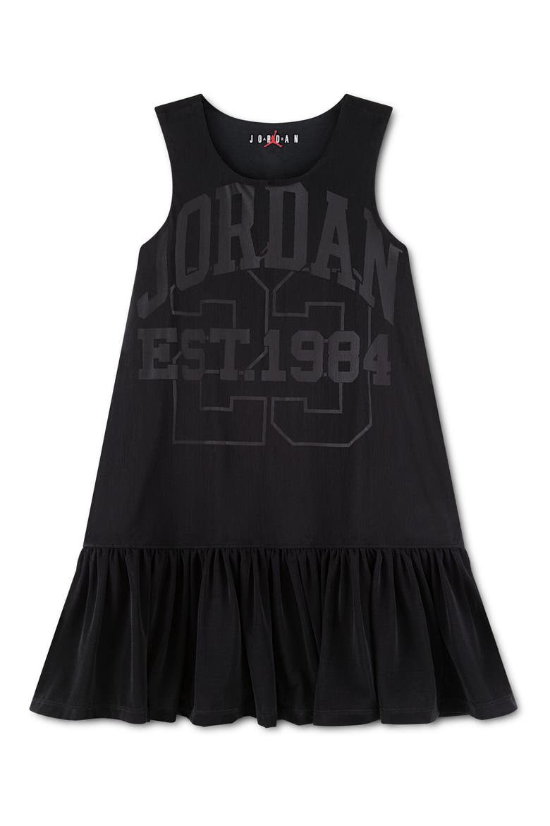 Kids' Secret Diary Sleeveless Drop Waist Dress, Main, color, BLACK