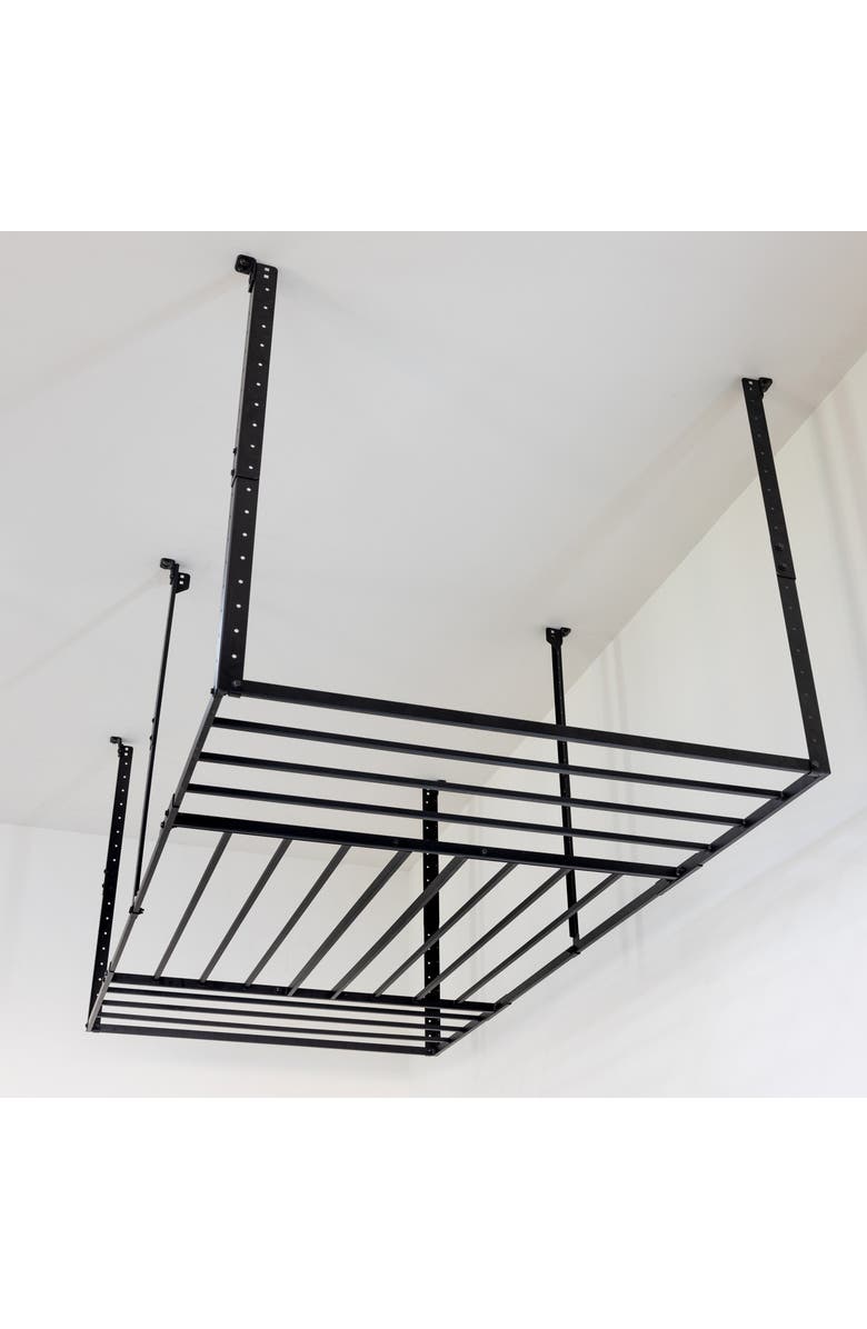 StoreYour 4' x 8' Faber Overhead Garage Shelving -Holds 700 lbs, Alternate, color, Black