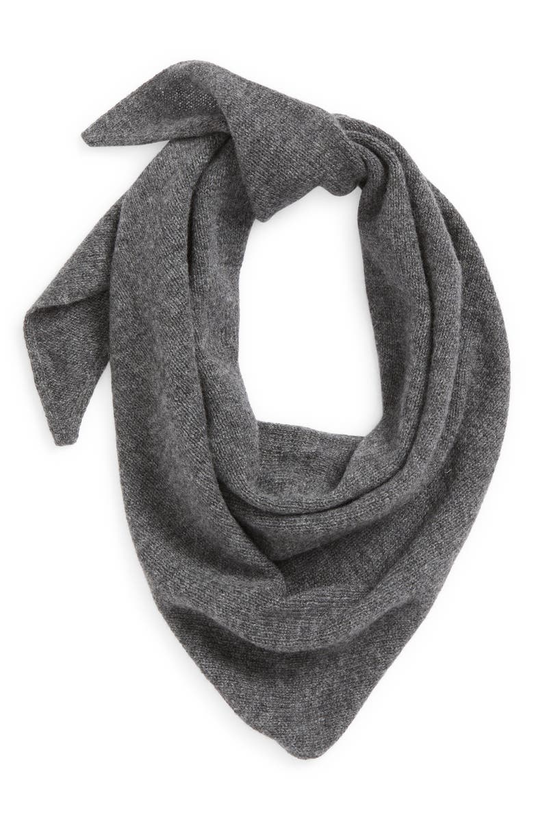 Johnstons of Elgin Gauzy Cashmere Triangle Scarf, Alternate, color, Medium Grey