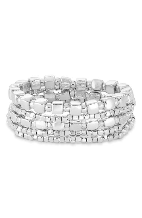 Nordstrom Set Of 5 Beaded Stretch Bracelets