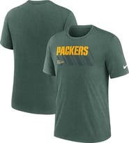 Nike Men's Nike Heather Green Green Bay Packers Long Pass Tri-Blend T-Shirt