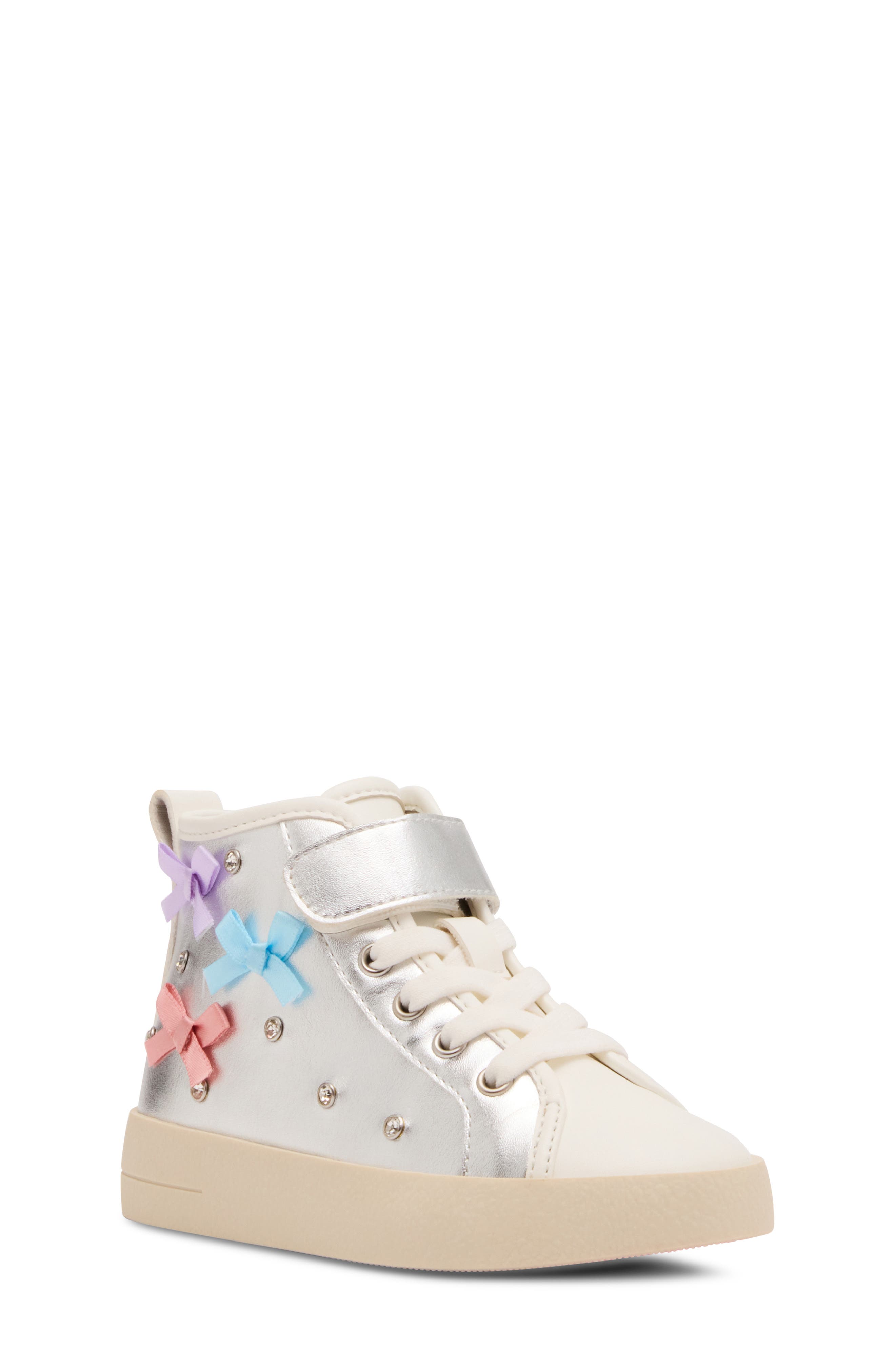 Kids' Tnestle High Top Sneaker, Main, color, SILVER MULTI