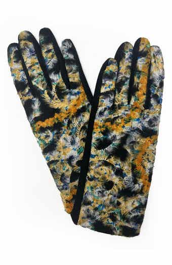 Abstract Jersey Touchscreen Gloves