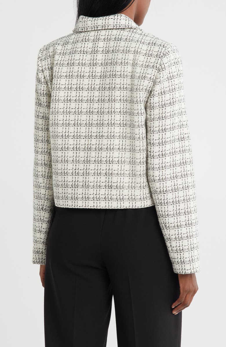 Amanda & Chelsea Lady Like Bouclé Jacket, Alternate, color, Cream/ Black