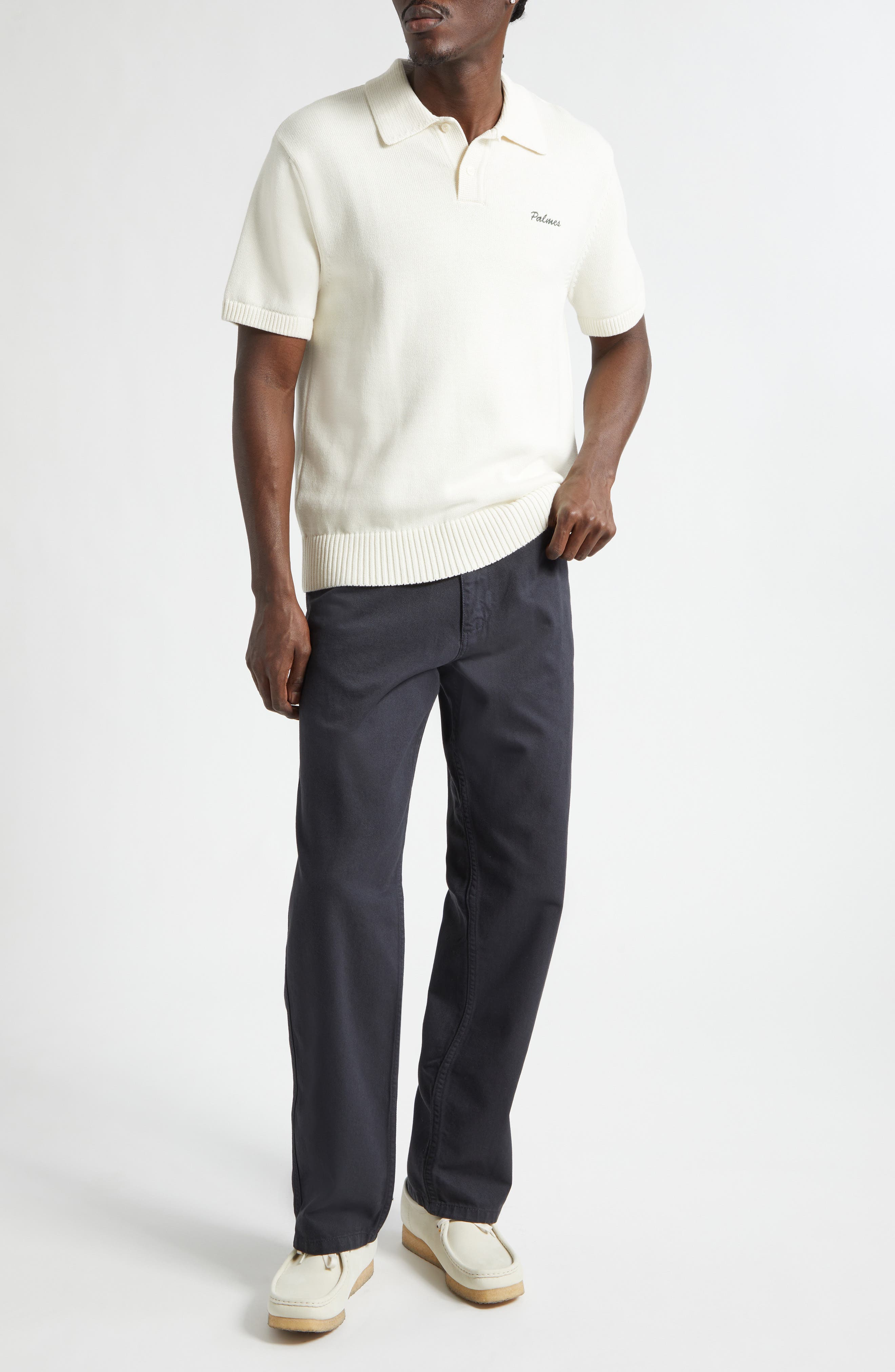 Embroidered Logo Organic Cotton Polo Sweater - image 2