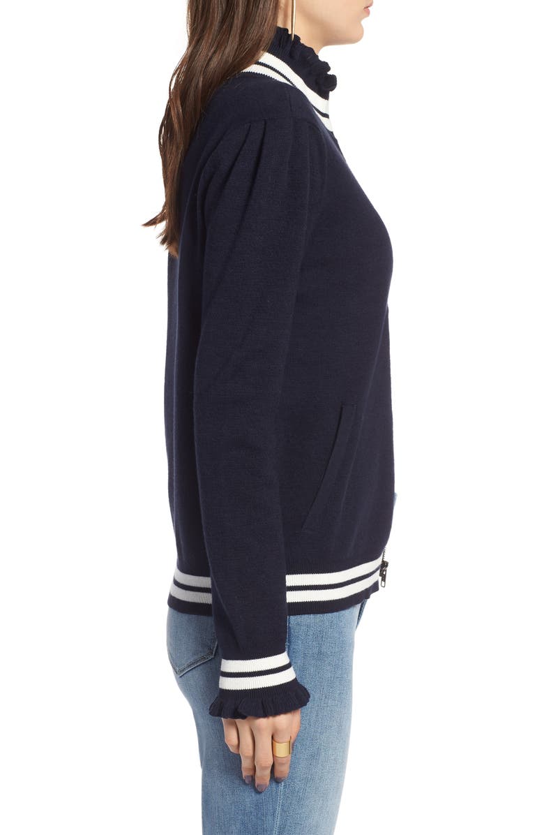 Treasure & Bond Ruffle Trim Track Jacket, Alternate, color,