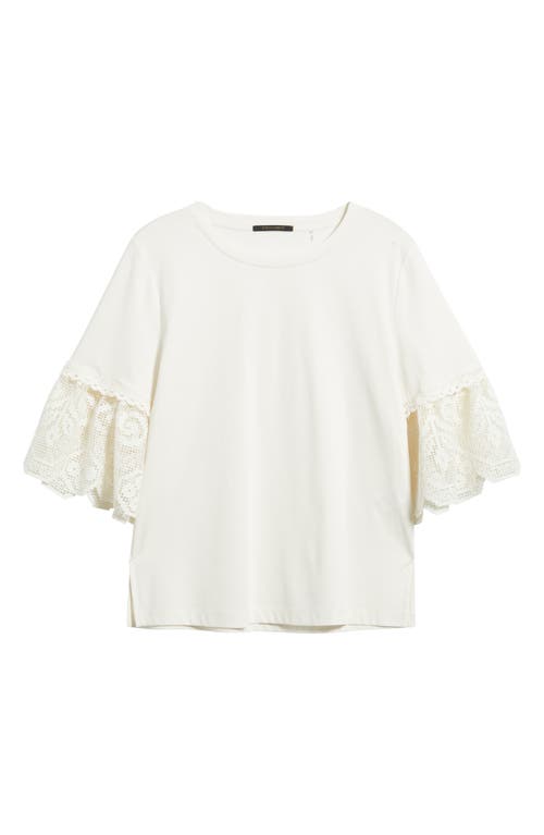 Kobi Halperin Amanda Mixed Media Top In White