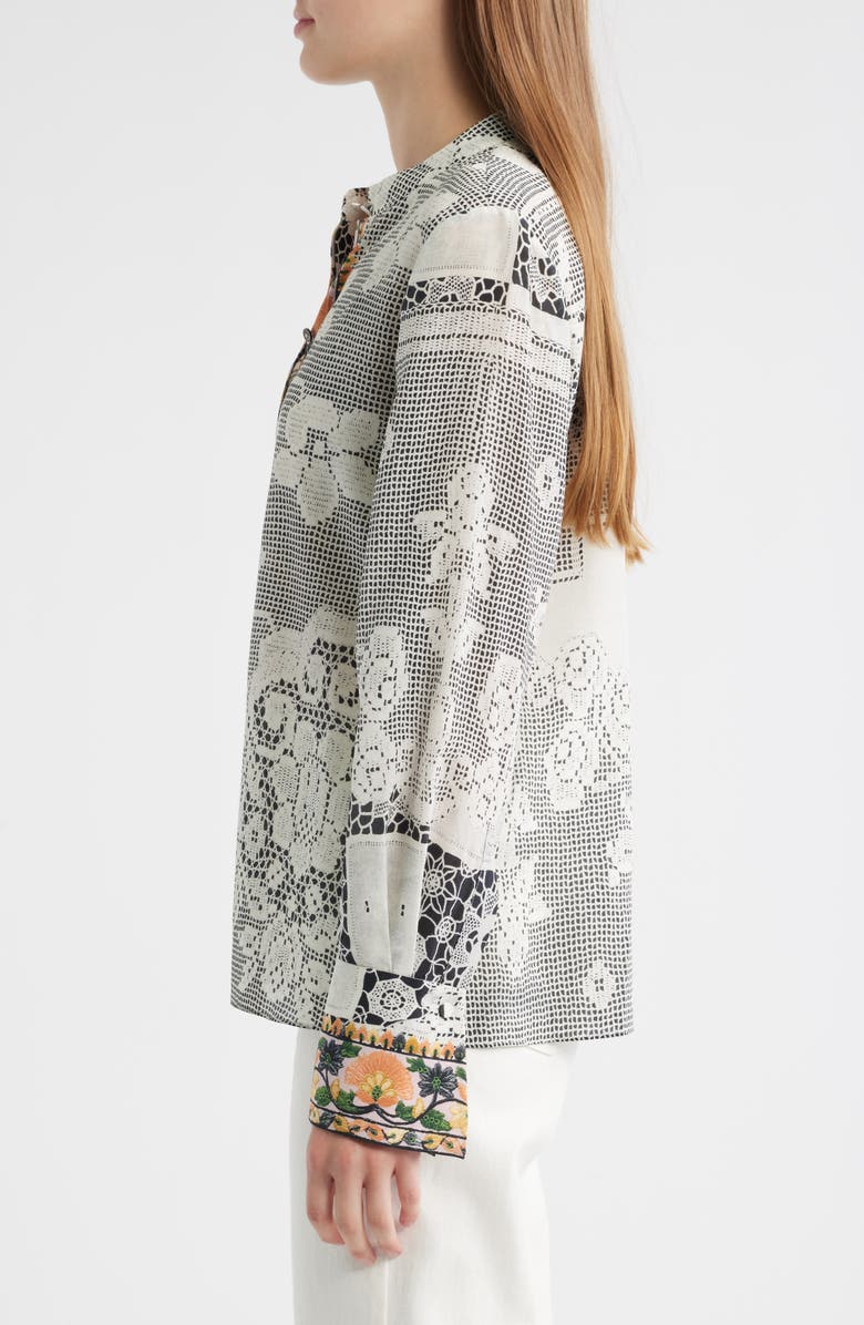 KOBI HALPERIN Eloise Woven Silk Shirt, Alternate, color, 