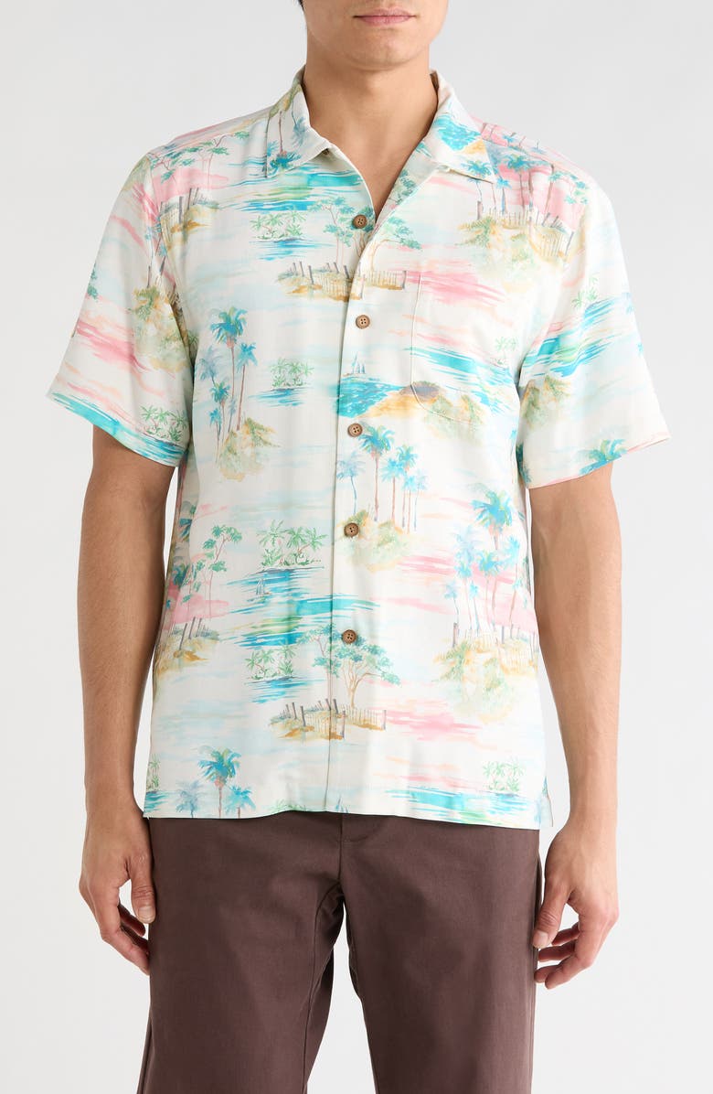 Tommy Bahama Collector's Series 2025 Offshore Sails Call Silk Camp Shirt, Alternate, color, Continental