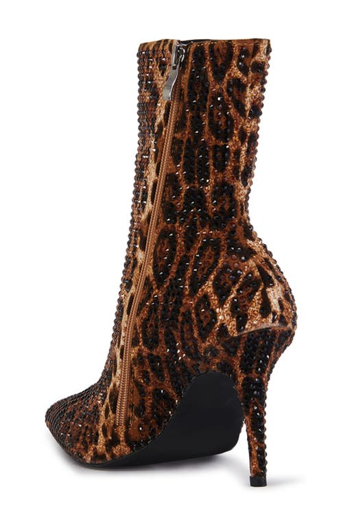 Azalea Wang Chandra Leopard Pattern Bootie In Animal Print