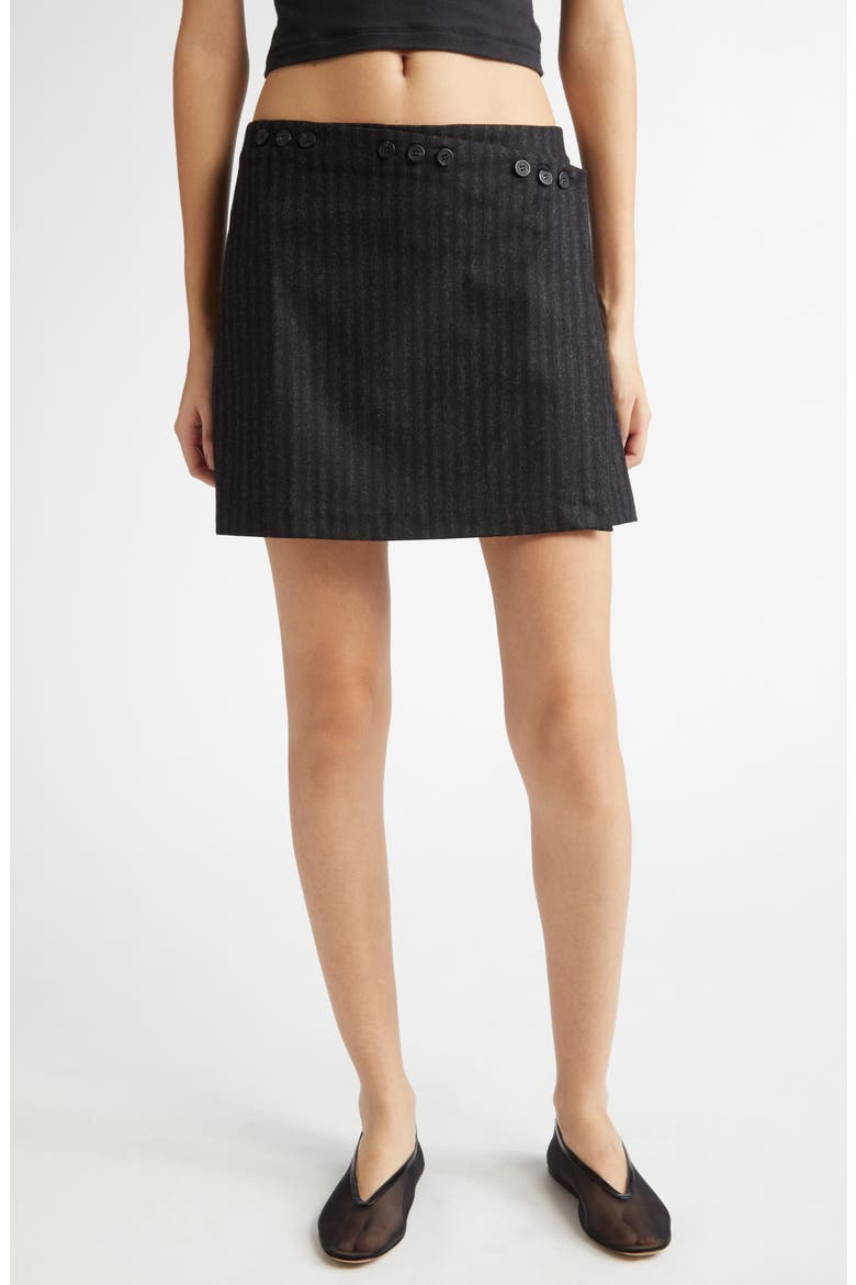 Leonie Stripe Skirt, Main, color, GREY