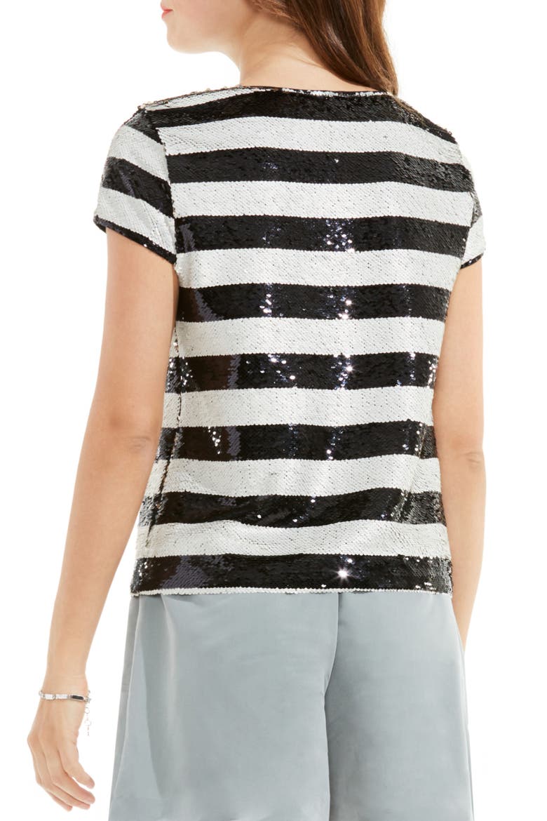 Sequin Stripe Top, Alternate, color, RICH BLACK