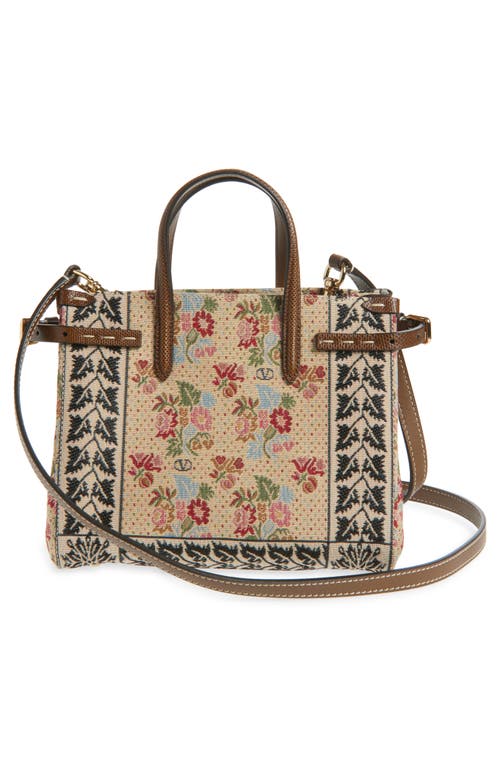 Valentino Garavani Small Antibes Jacquard Tote In Multi