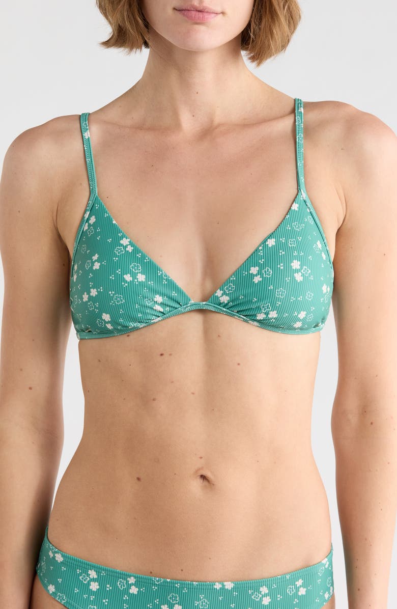 Billabong In the Green Charlie Triangle Bikini Top, Main, color, Island Green