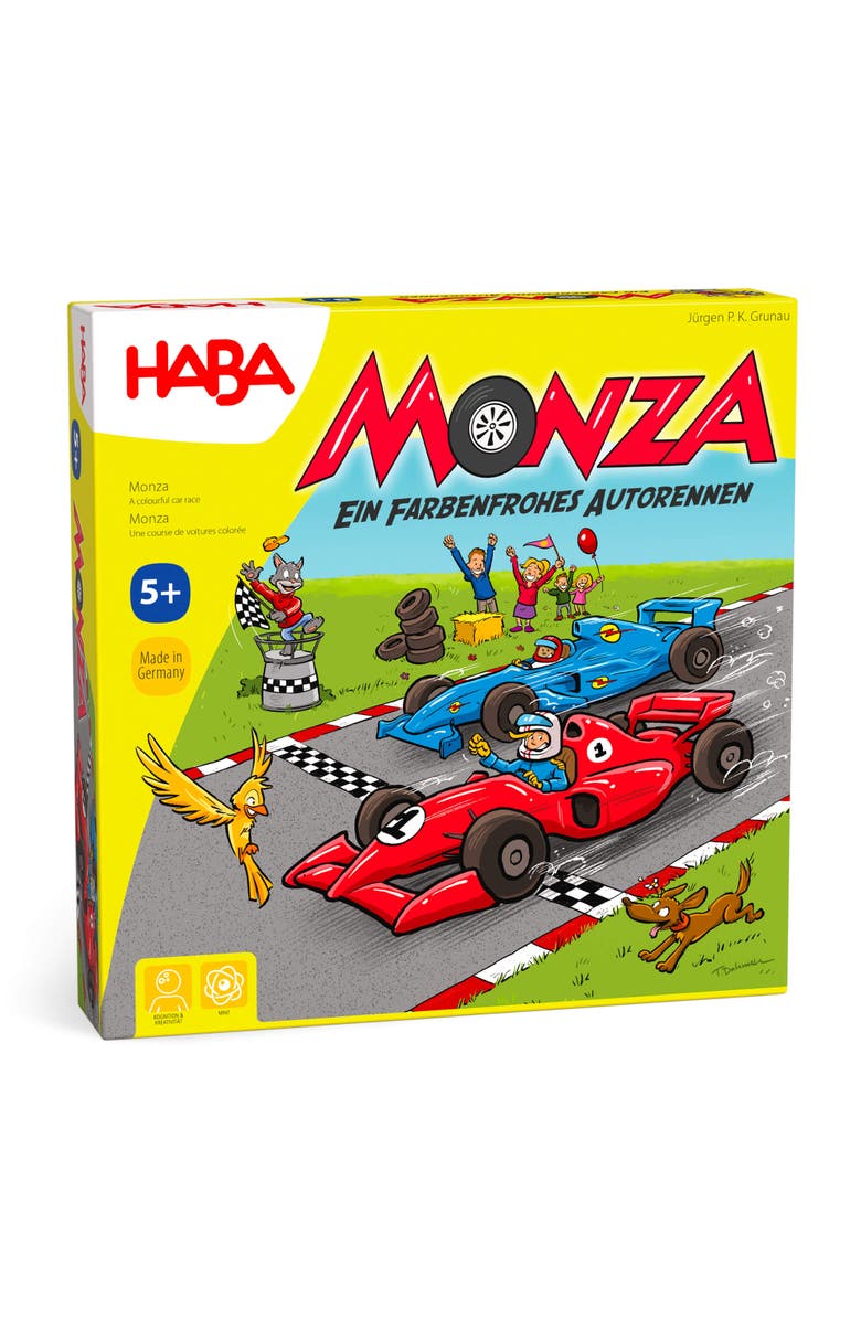 HABA Monza - Car Racing Games & Beginner's Board Game, Engaging Family Games for Kids and Adults Ages 5+, Main, color,