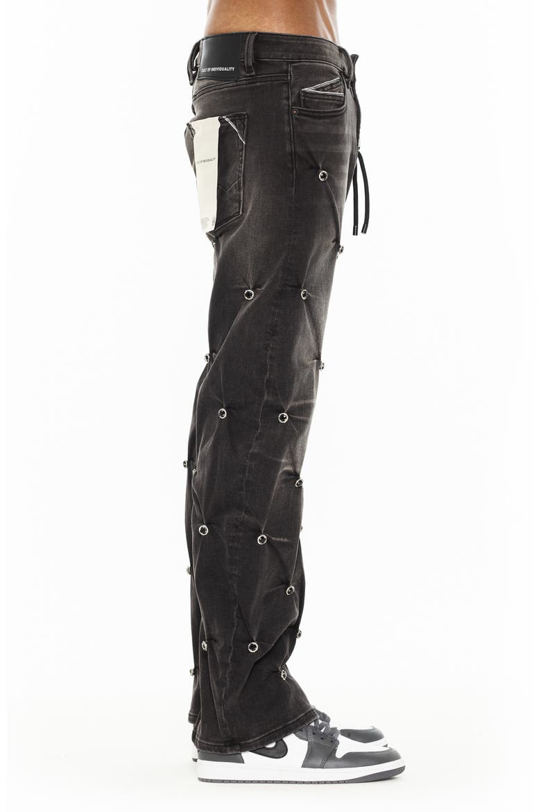 Tufted High Waist Baggy Wide Leg Jeans, Alternate, color, DARTS