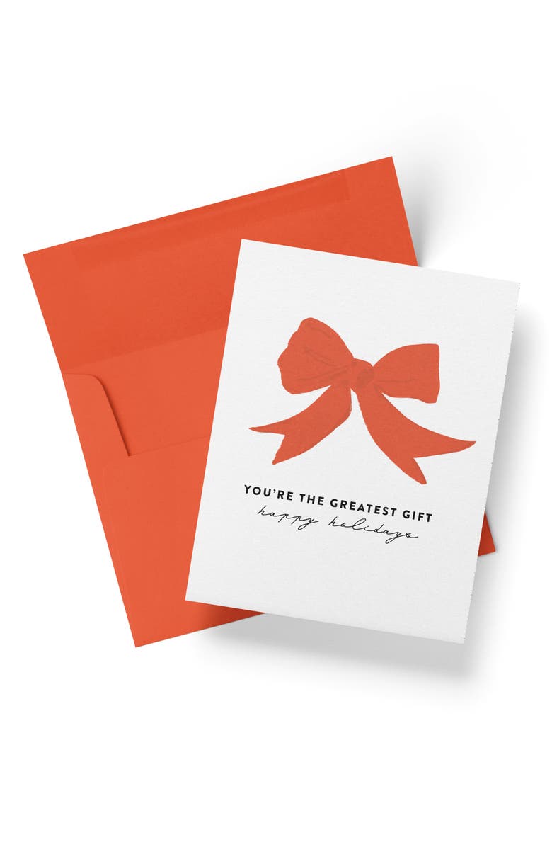 Joy Paper Co. Red Bow Greatest Gift Holiday Boxed Set of 8 Cards, Alternate, color,