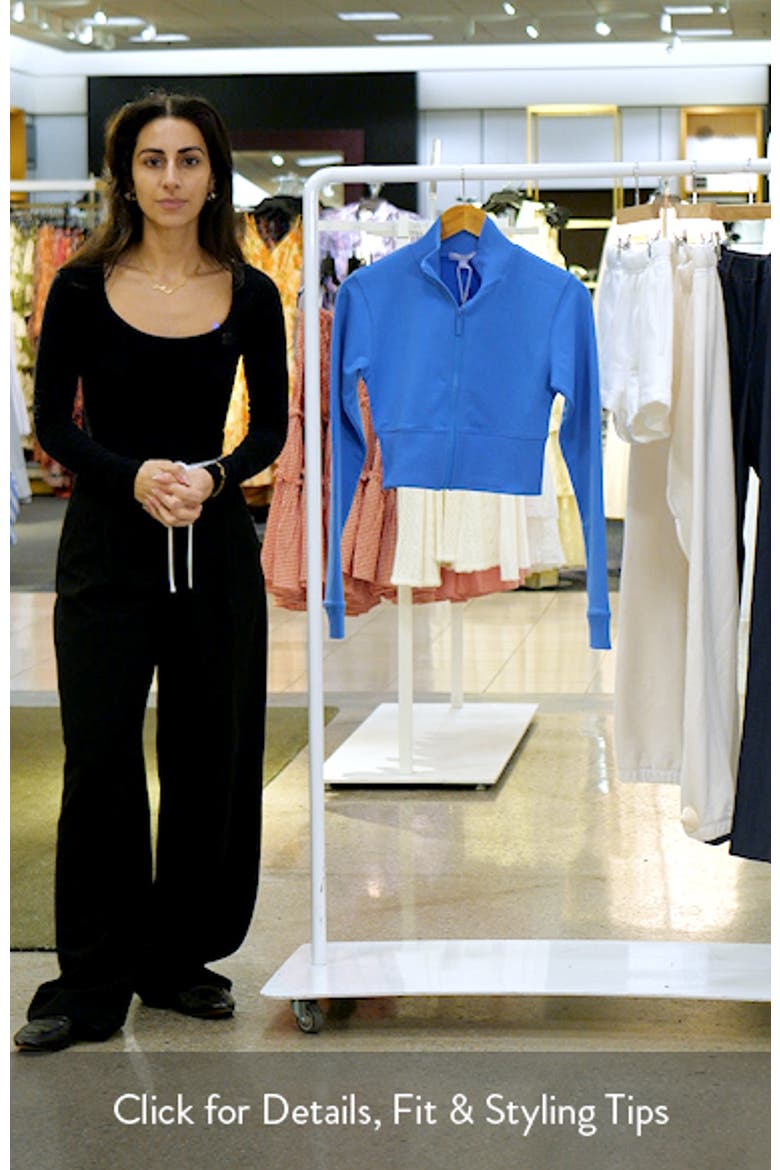 Front Zip Hooded Crop Track Jacket video