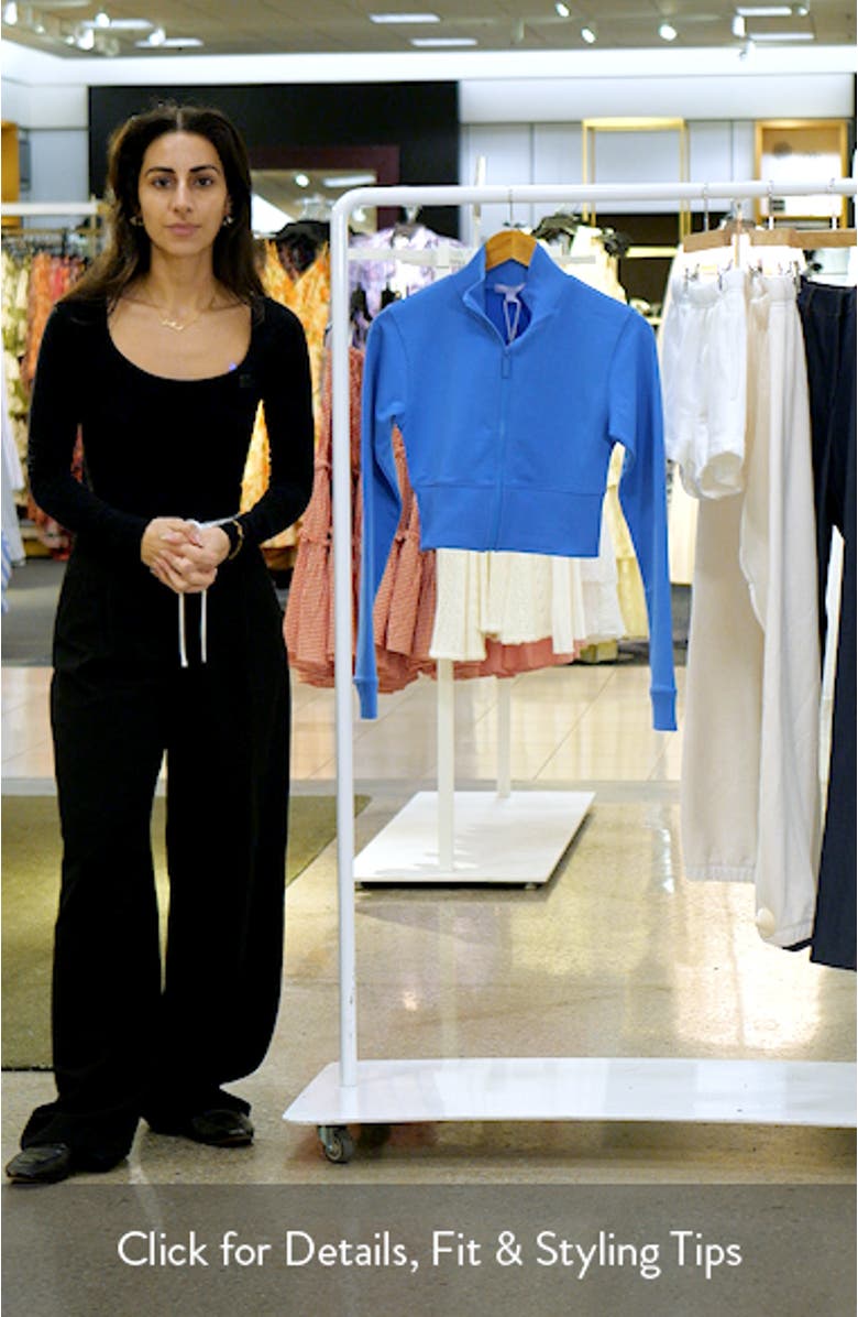 Front Zip Hooded Crop Track Jacket, sales video thumbnail