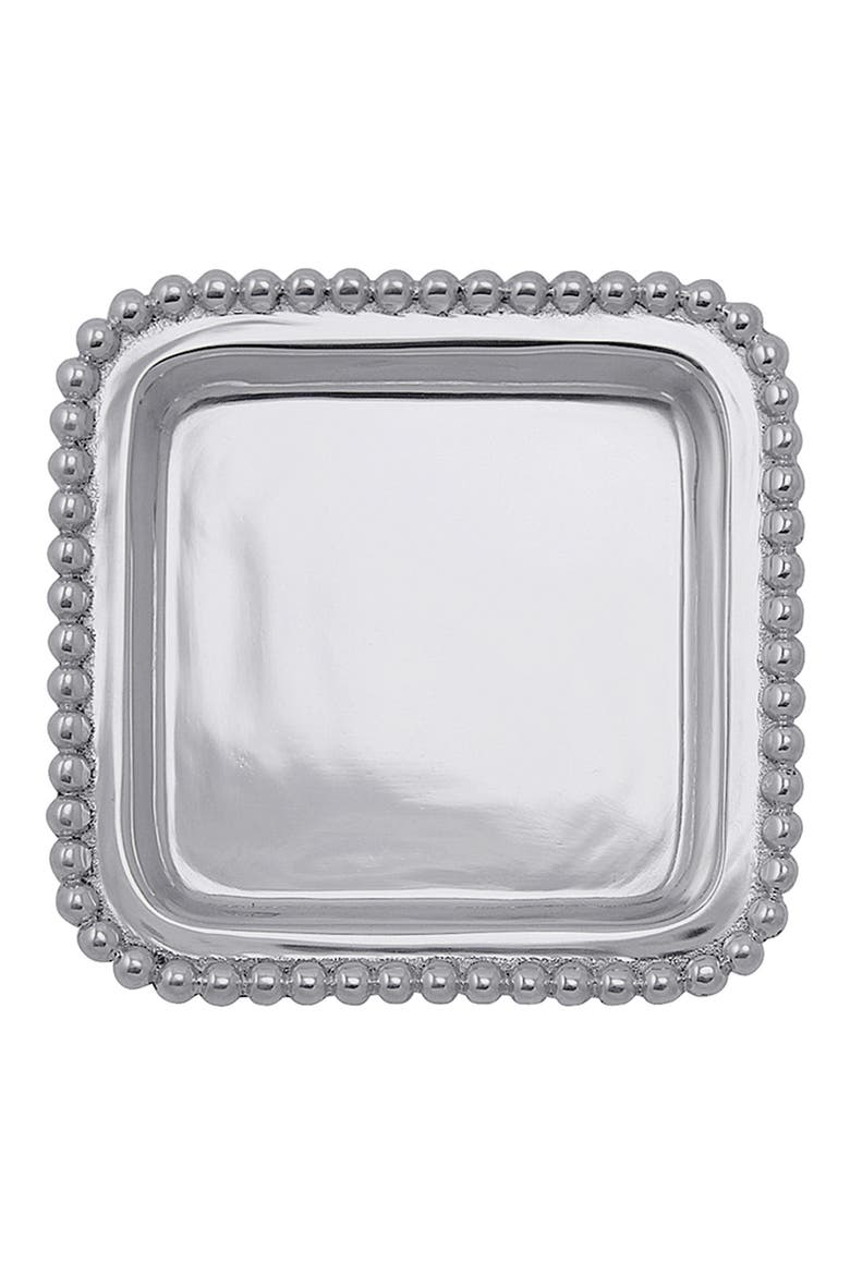 Beaded Sticky Note Holder, Main, color, SILVER