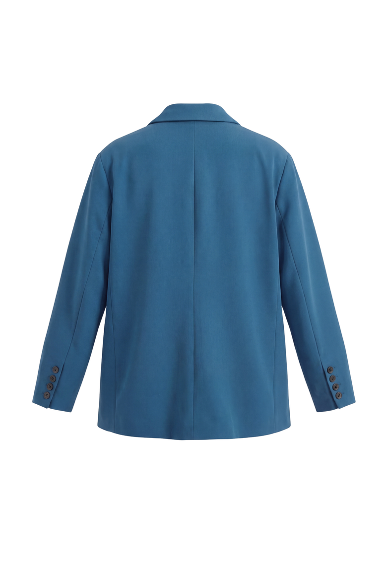 Willow Crepe Blazer, Alternate, color, Deep Teal