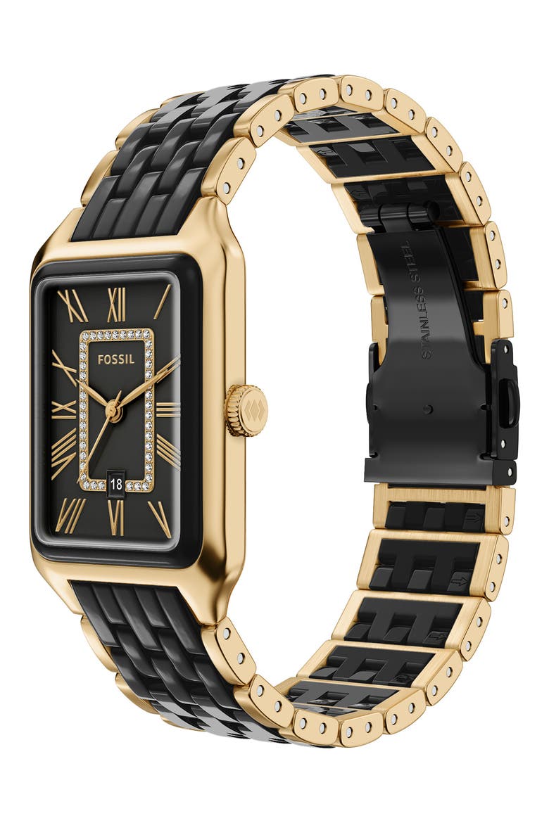 Raquel White Ceramic Bracelet Watch, 26mm, Alternate, color, BLACK