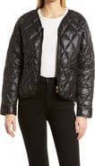 Via Spiga V-Neck Quilted Water Resistant Jacket