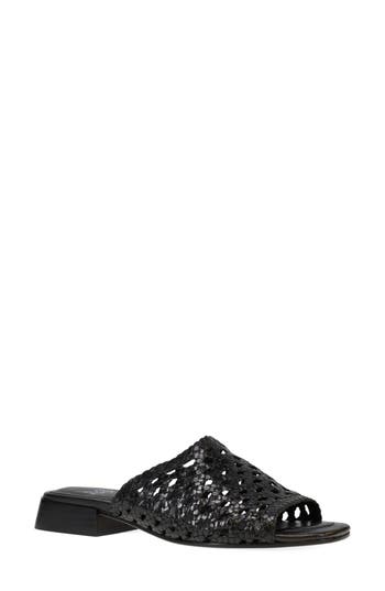 Eileen Fisher Folie Woven Leather Slide Sandals