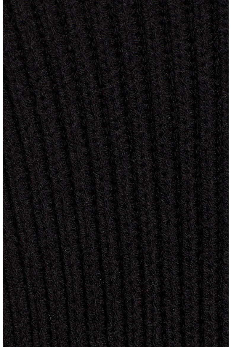 Rib Overlap Cardigan, Alternate, color, BLACK