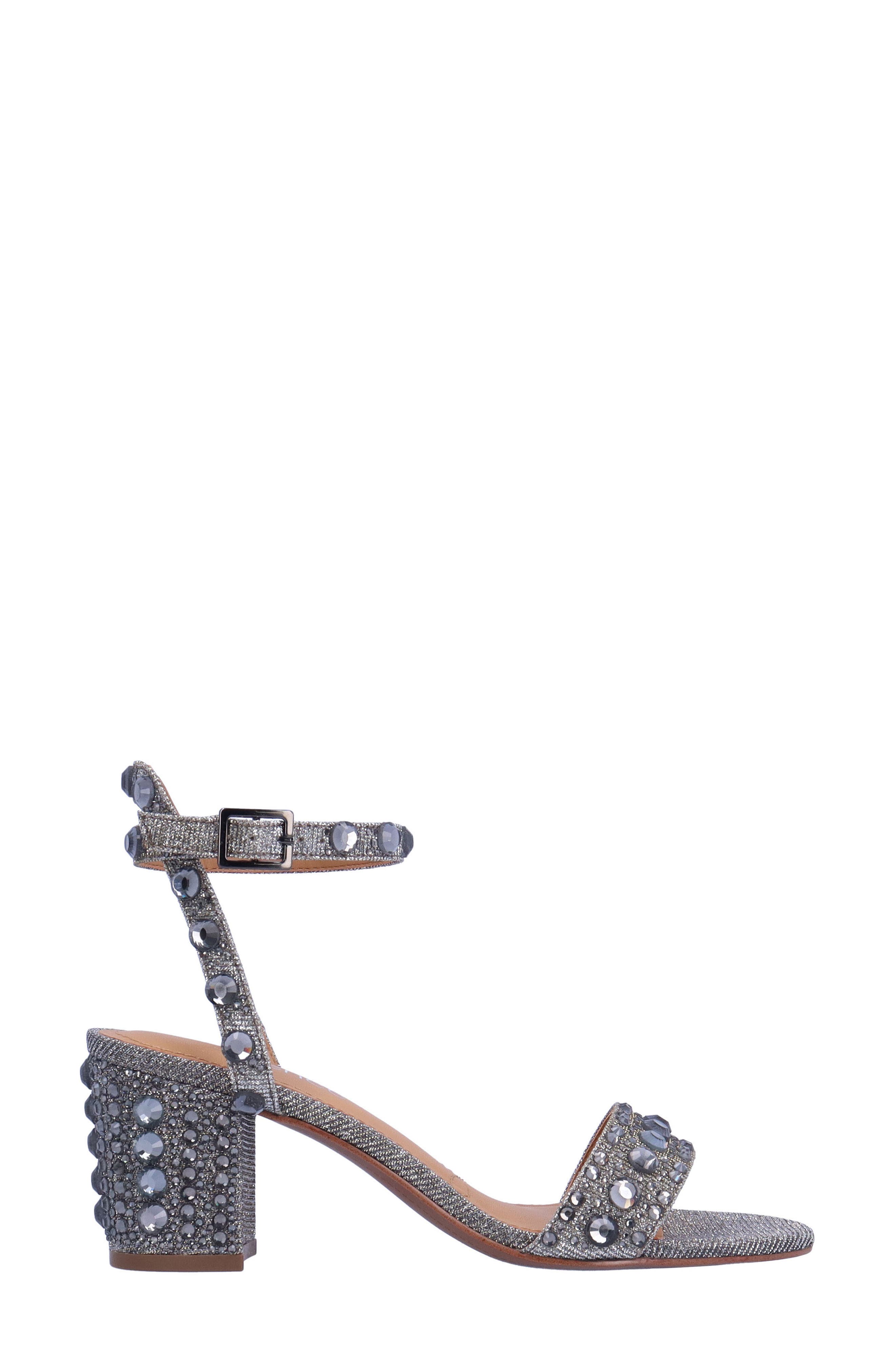 Evelina Ankle Strap Sandal, Alternate, color, PEWTER