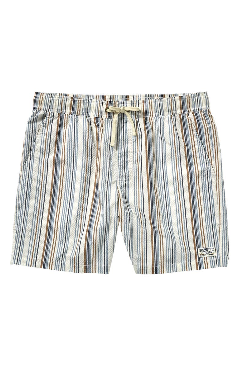 RVCA Exotica Stripe Seersucker Drawstring Shorts, Alternate, color, 
