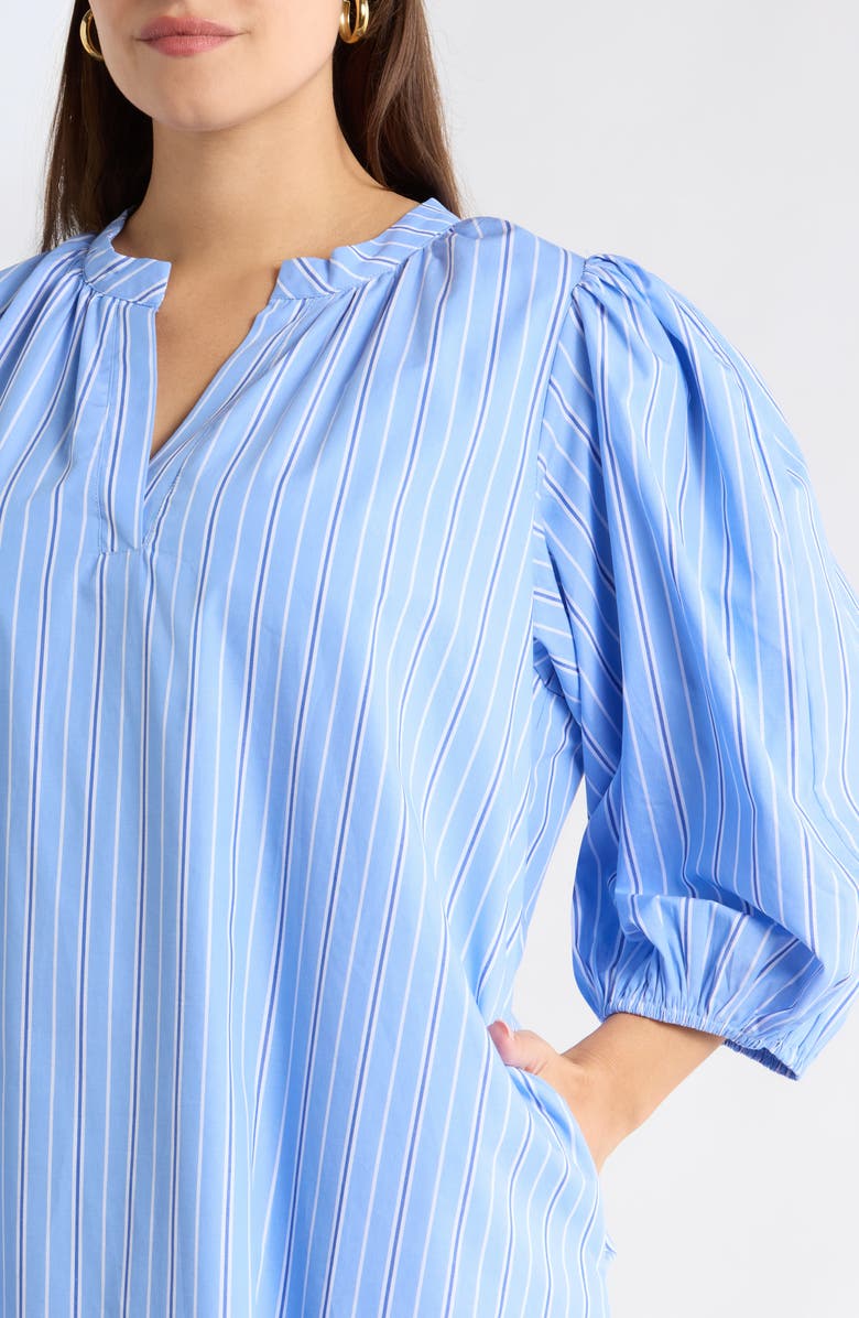 SUGARLIPS Malaga Victoria Striped Shift Minidress, Alternate, color, Blue-White