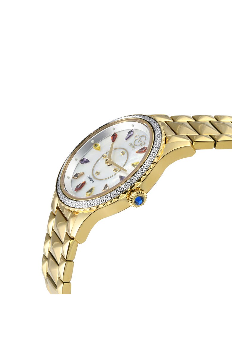 GV2 Siena Swiss Quartz Diamond Embellished Bracelet Watch - 0.02ct, 38mm, Alternate, color, Gold