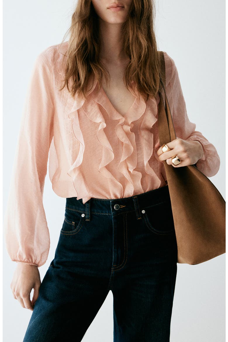Ruffle Top, Main, color, PASTEL PINK