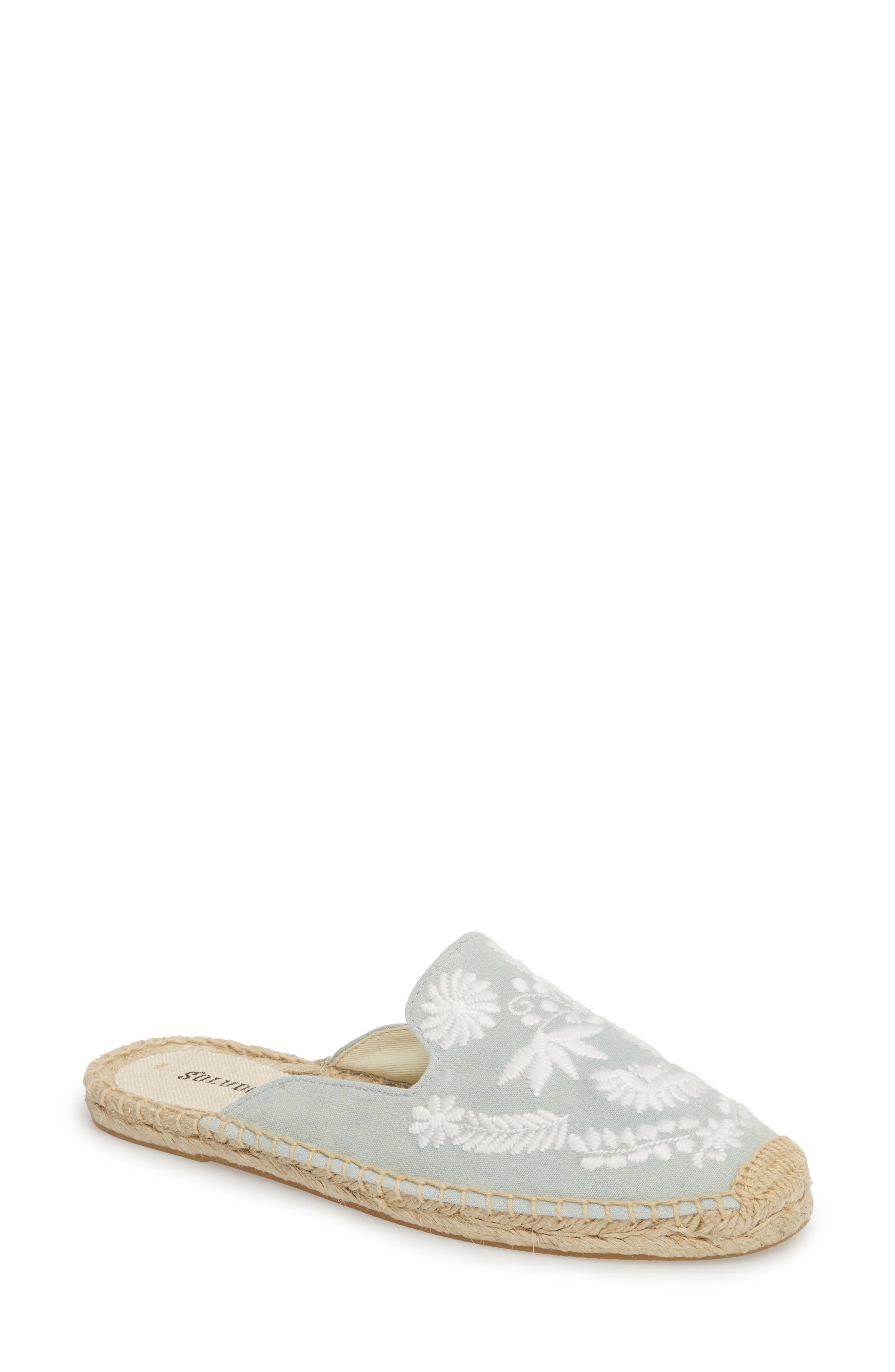 Soludos Ibiza Embroidered Espadrille Loafer Mule, Main, color, 