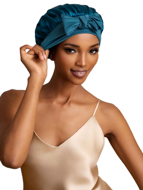 Pure Silk Bowknot Tie Bonnet