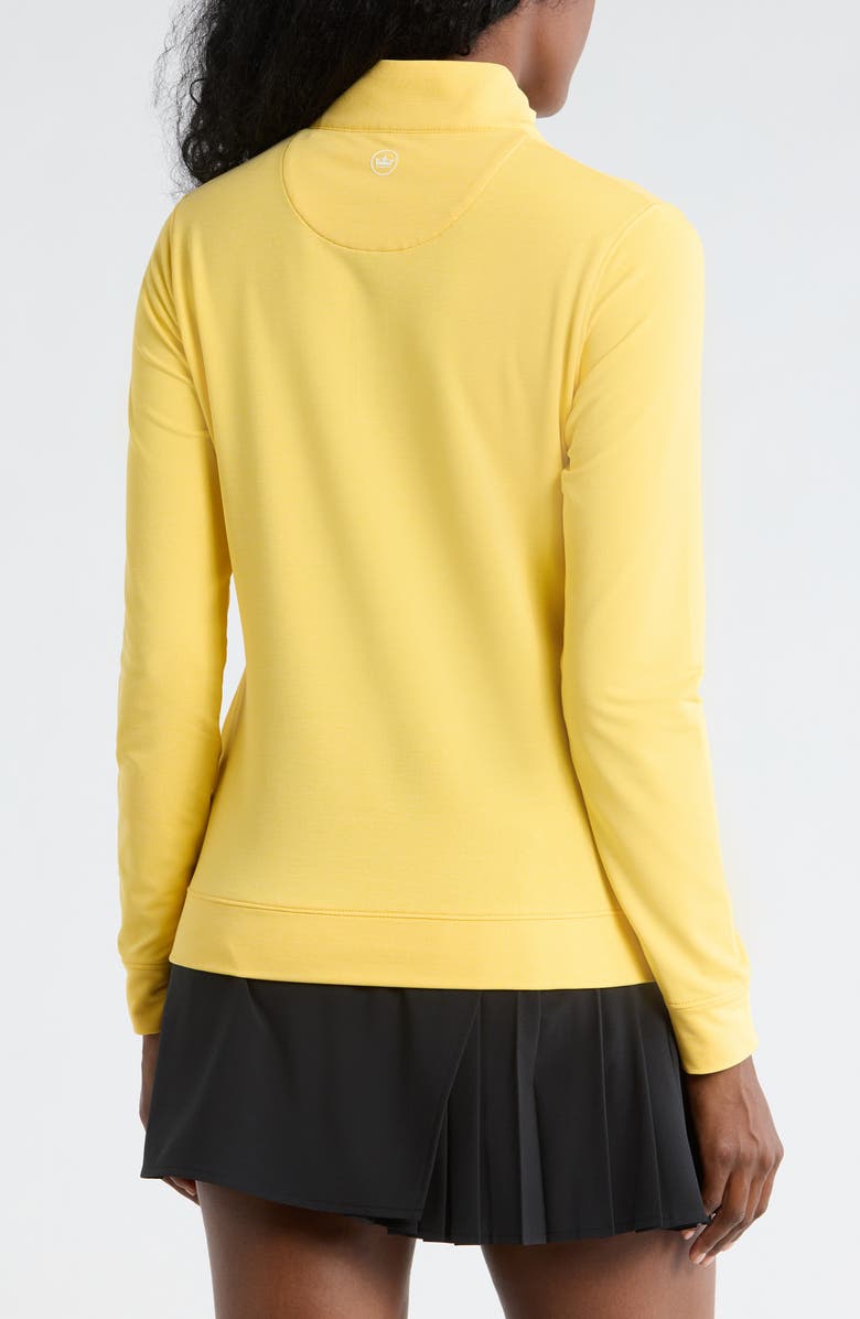Peter Millar Melange Performance Quarter Zip Pullover, Alternate, color, Lemon Drop