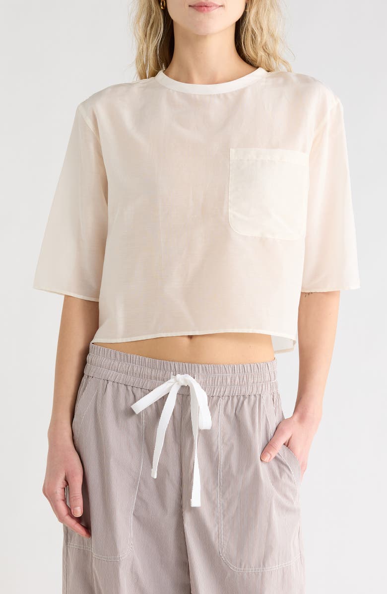 TWP New Ex Short Sleeve Crop Top, Main, color, 