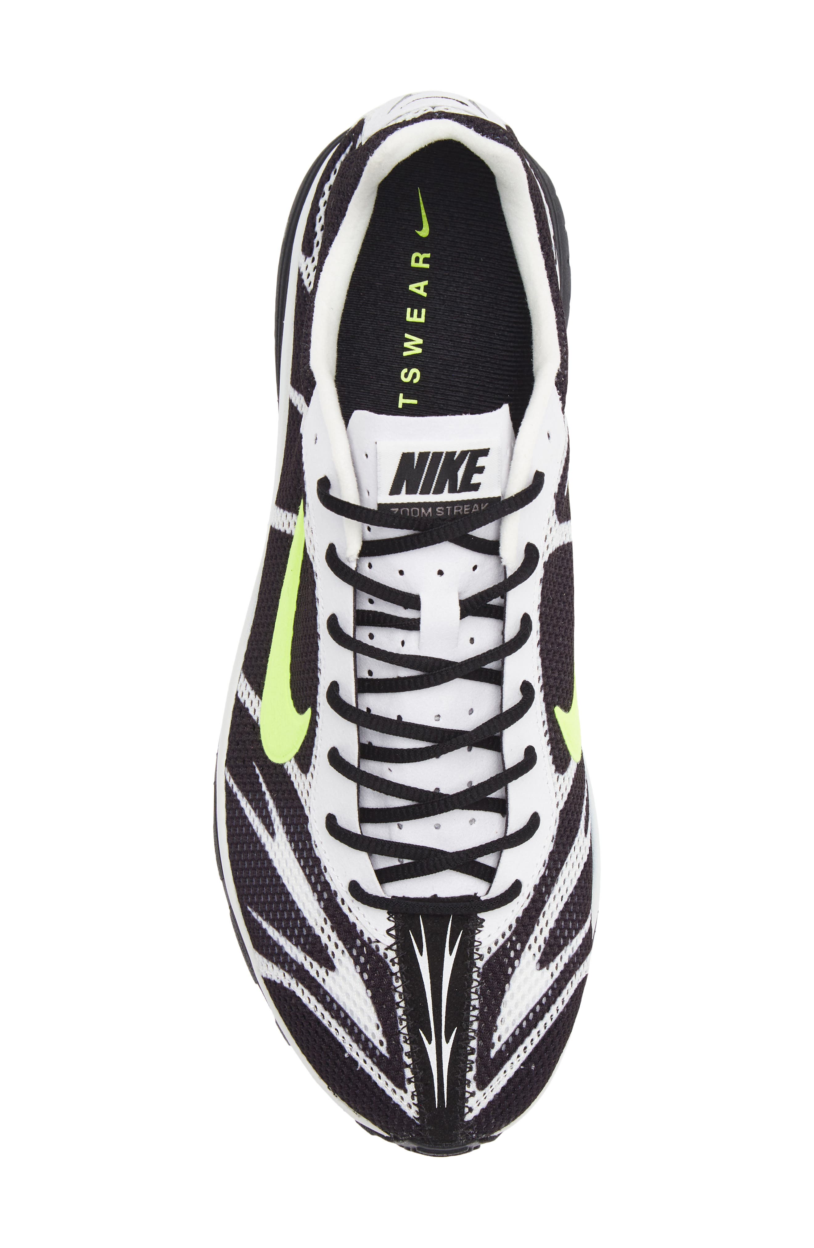 Zoom Streak 3 Racing Shoe, Alternate, color, BLACK/ VOLT/ WHITE
