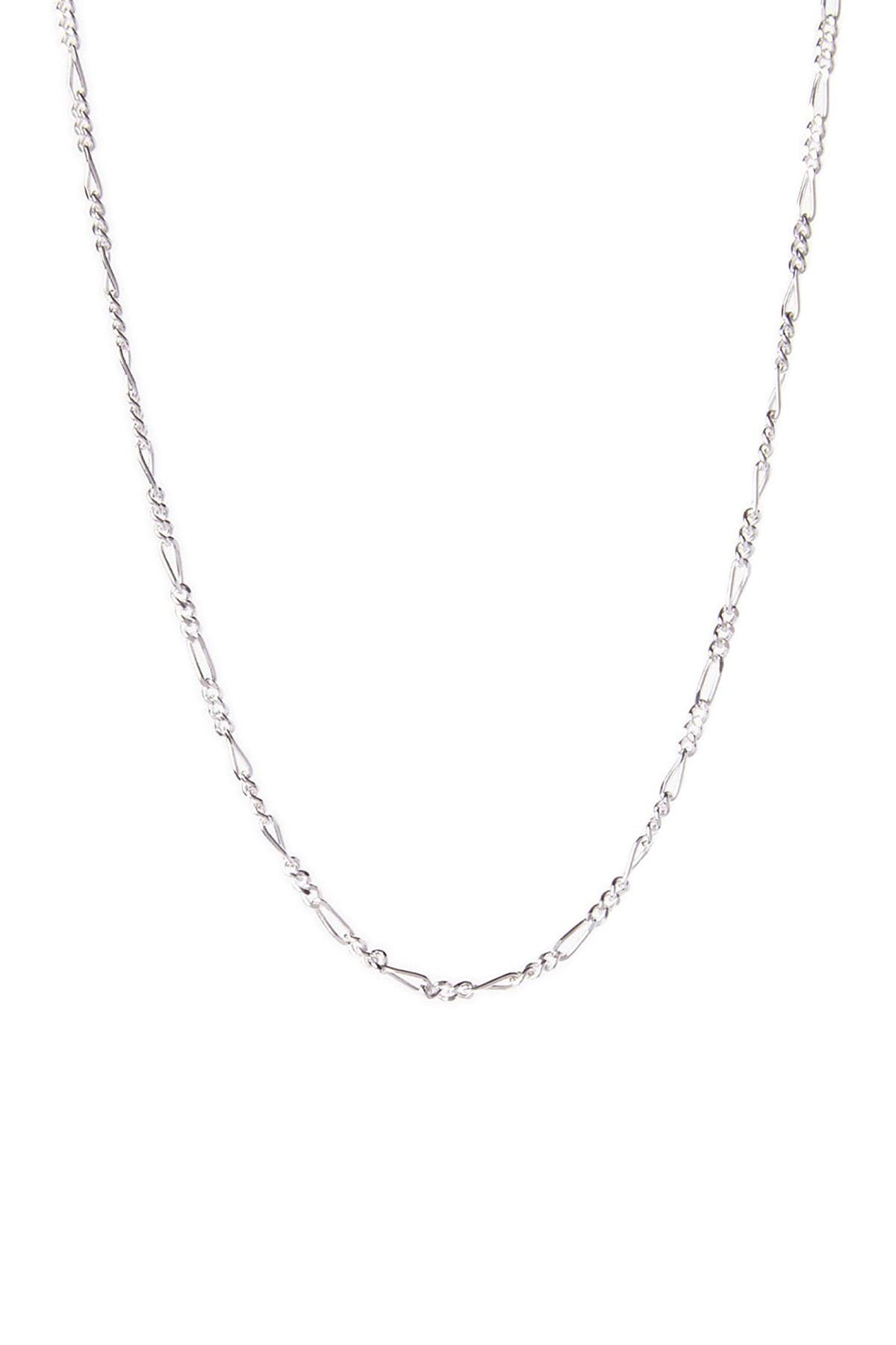 BEST SILVER Sterling Silver 050 Gauge Figaro Chain 16"