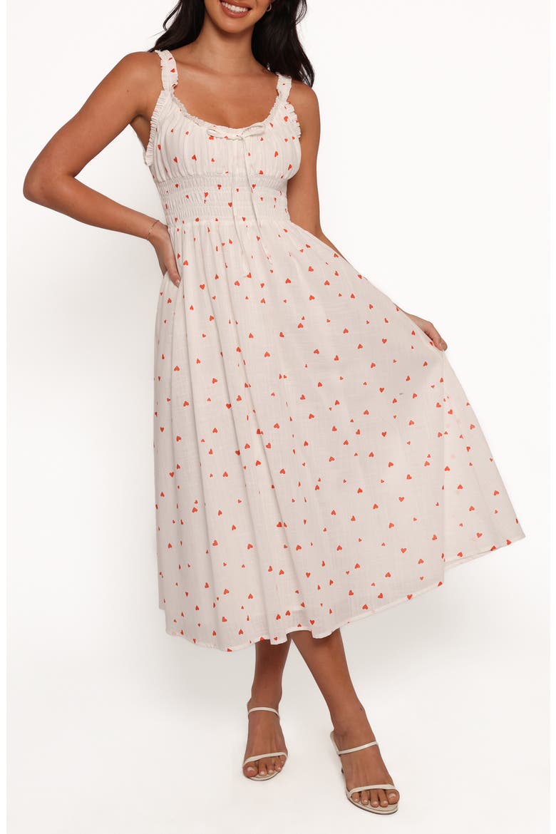 Auguste Smocked Milkmaid Sundress, Main, color, DITSY HEART