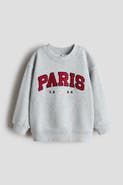 H&M Printed Crew-neck Sweatshirt