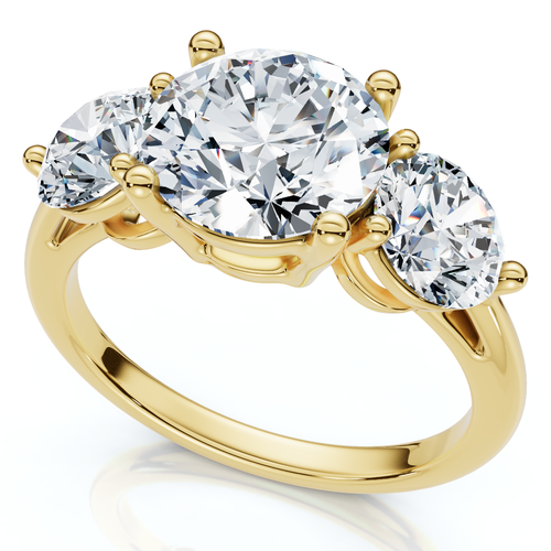 Bliss Diamond Certified 3 1/2ct Diamond Engagement Ring 14k Gold Or Platinum Lab Grown In 14k Yellow Gold