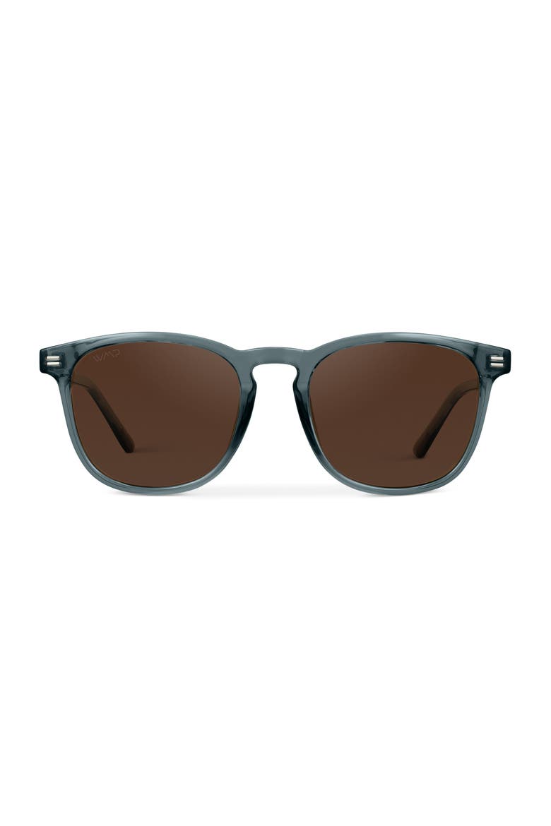 Nick - 51mm Polarized Rounded Square Sunglasses, Main, color, Crystal Stone Blue